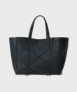 Cross Tote in Black Grained Leather
