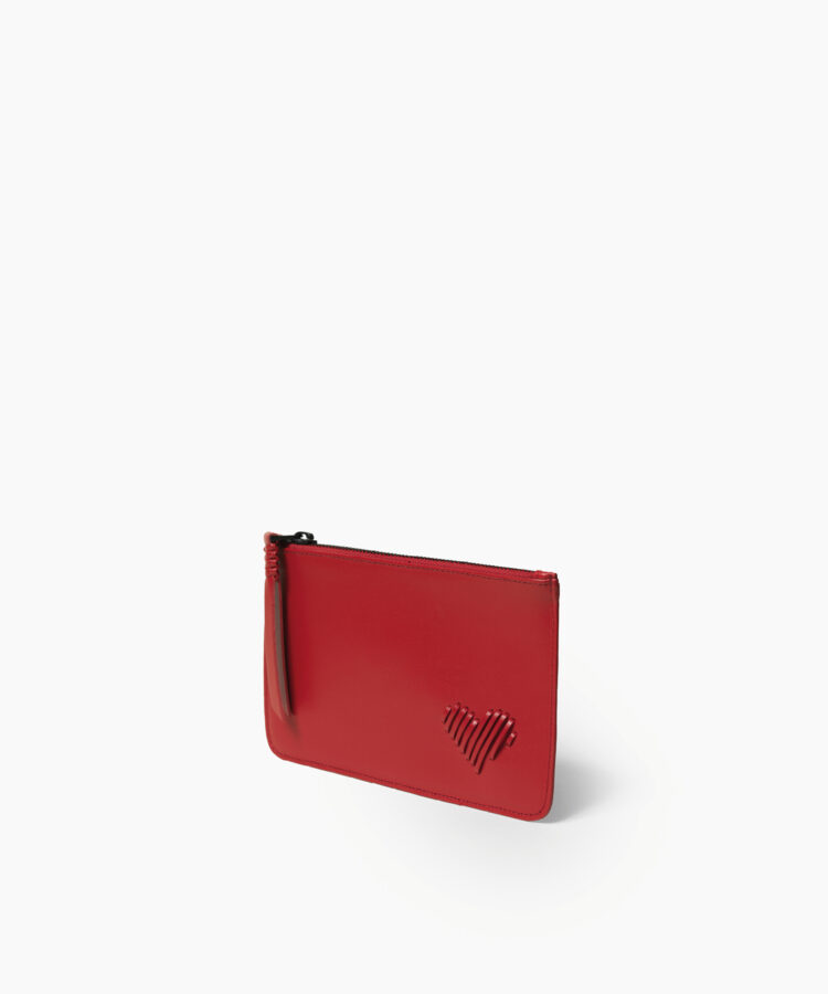 Eros Micro Pochette in Red Smooth Leather