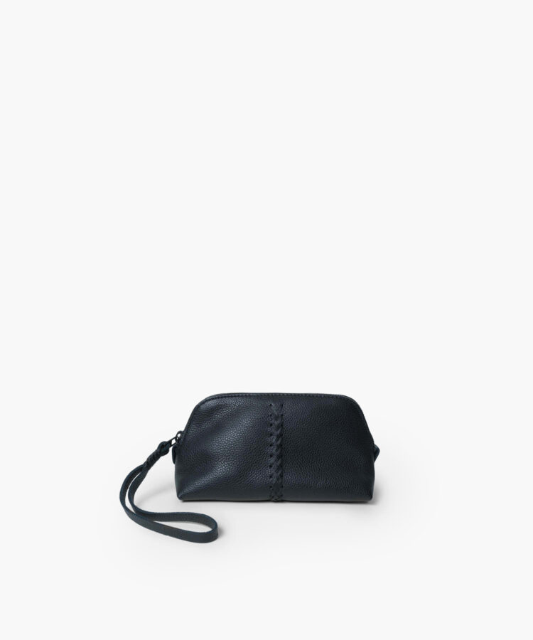 Vanity Case in Black Grained Leather