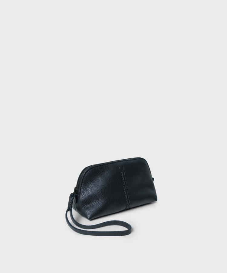 Vanity Case in Black Grained Leather