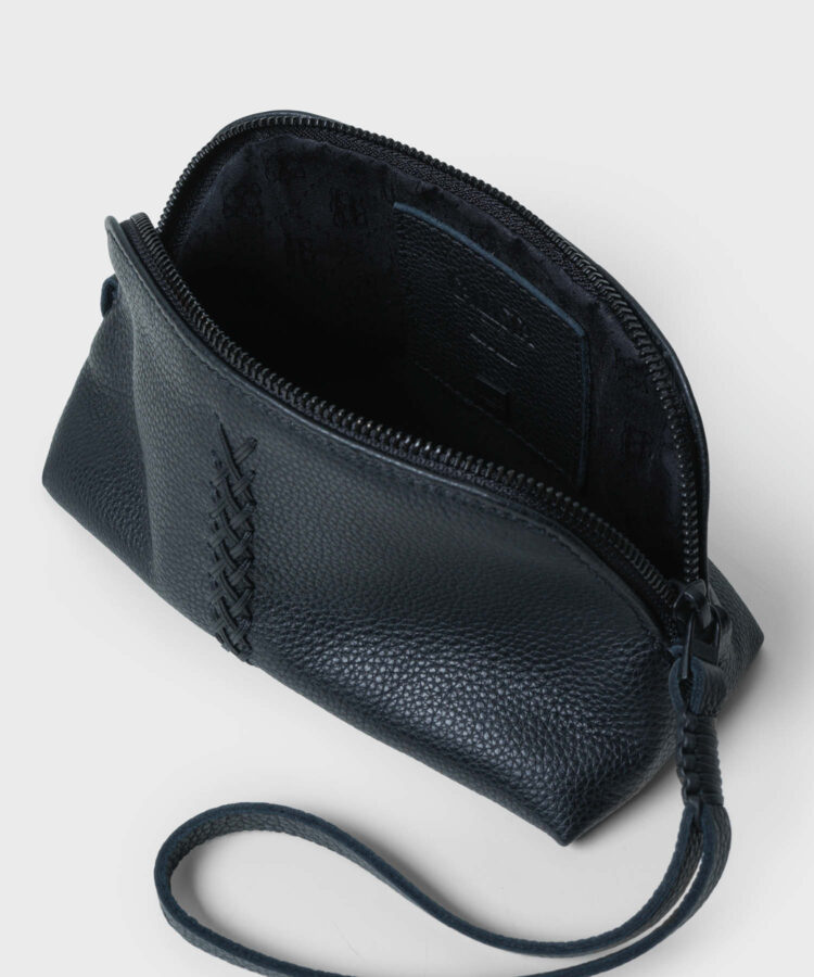 Vanity Case in Black Grained Leather