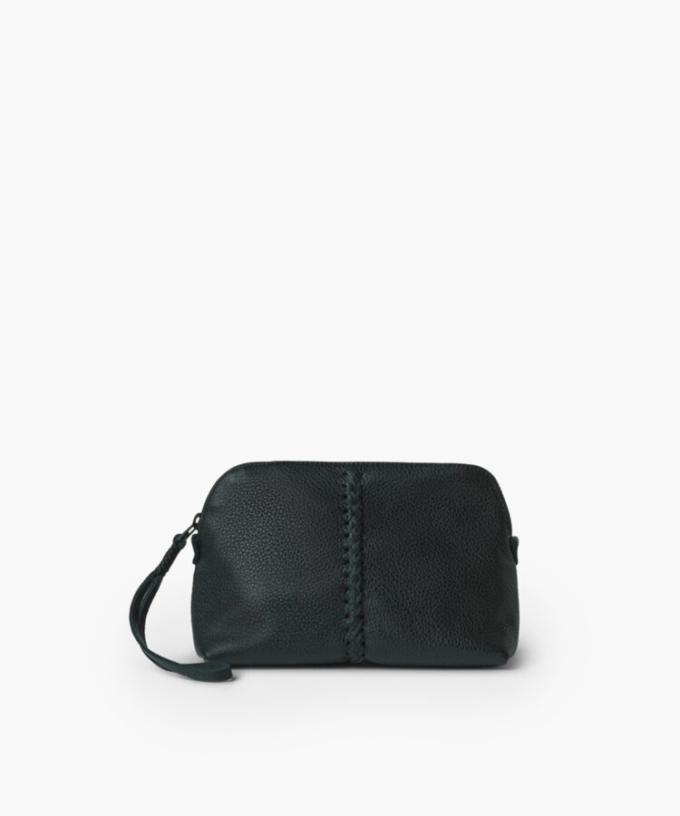 Maxi Vanity Case in Black Grained Leather