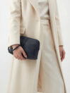 Maxi Vanity Case in Black Grained Leather