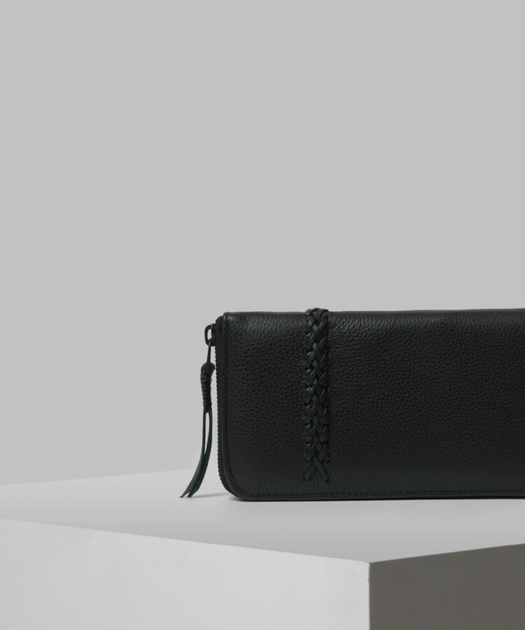 Wallet in Black Grained Leather