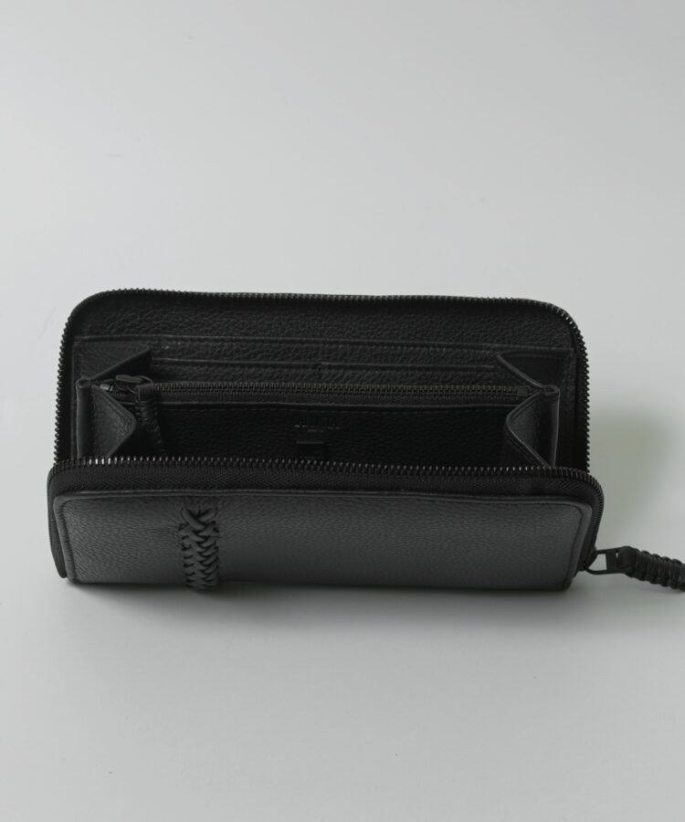 Wallet in Black Grained Leather
