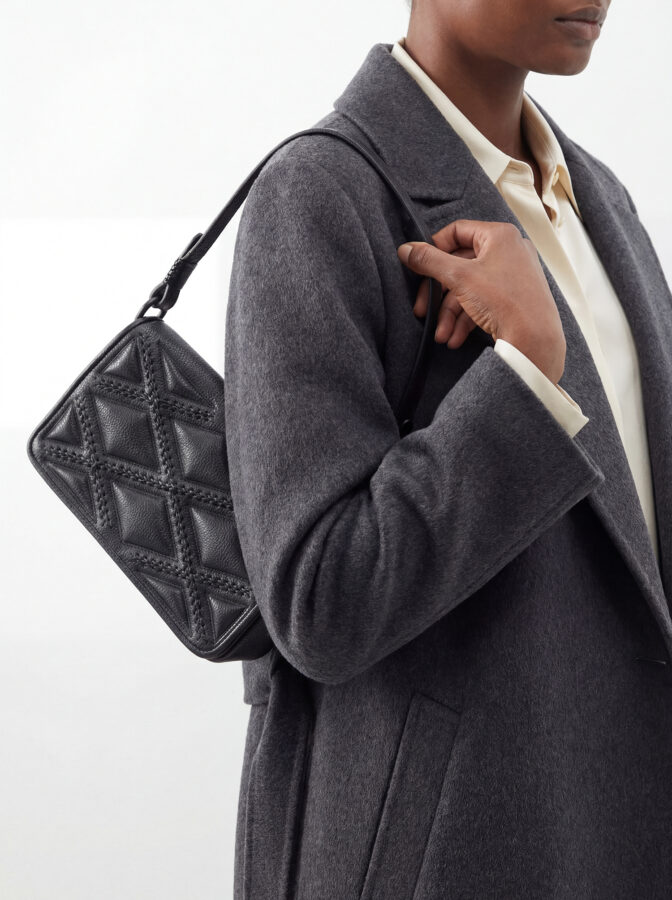 Cross Mini Baguette in Black Grained Leather