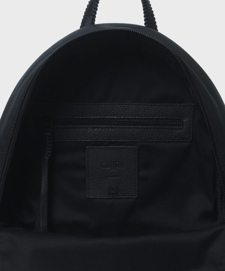 CC Backpack in Black Grained Leather