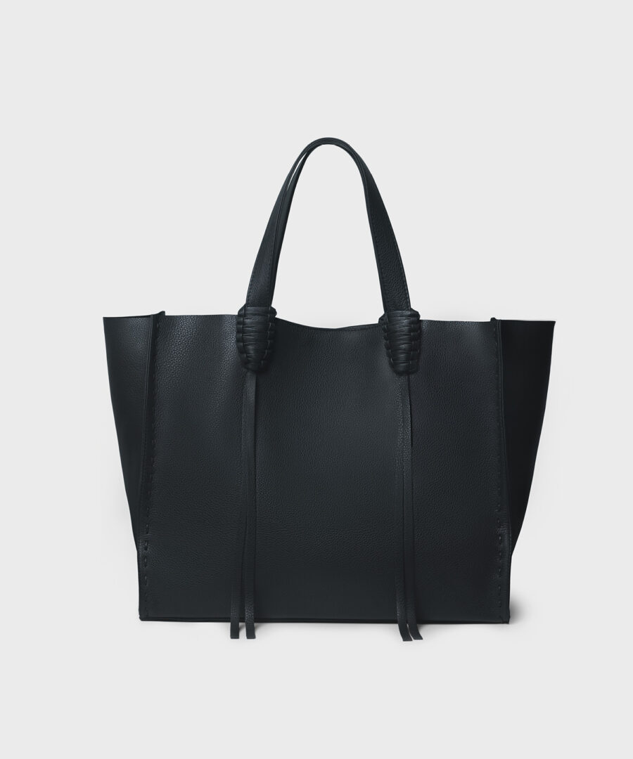 Ara Tote in Black Grained Leather