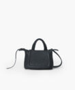 Mini Top Handle in Black Grained Leather