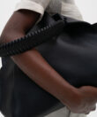 Loom Shoulder Bag in Black Grained Leather