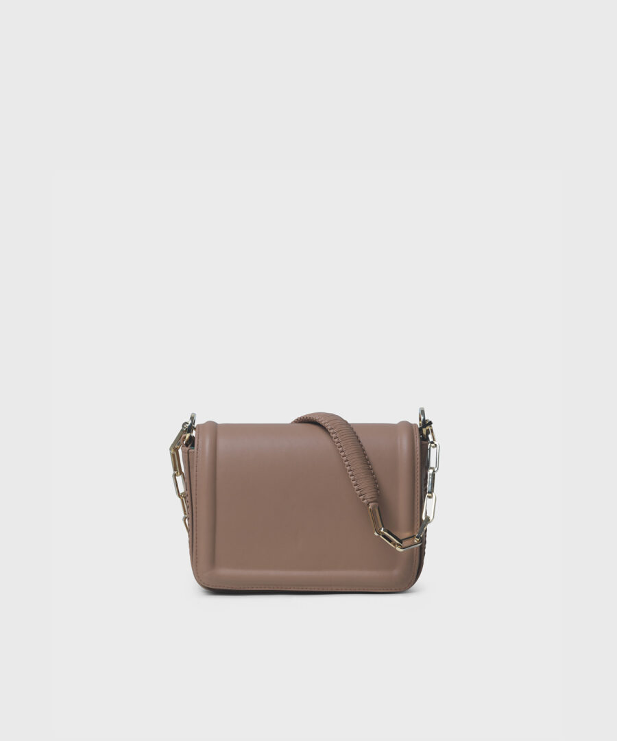 Mini Box Bag in Mocca Smooth Leather