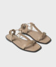 Capri Strap Sandals in Mocca Smooth Leather