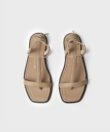 Capri Strap Sandals in Mocca Smooth Leather