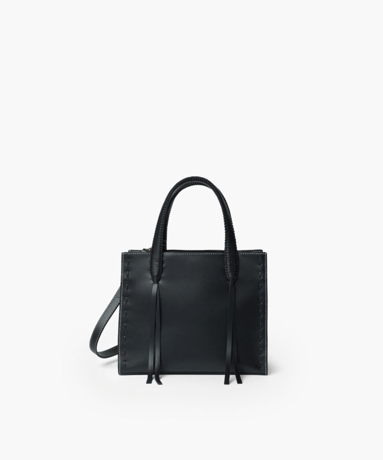 Anniversary Mini Tote in Black Smooth Leather