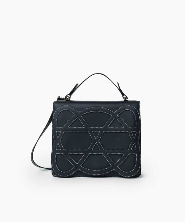 Pandora Bag in Black Smooth Leather