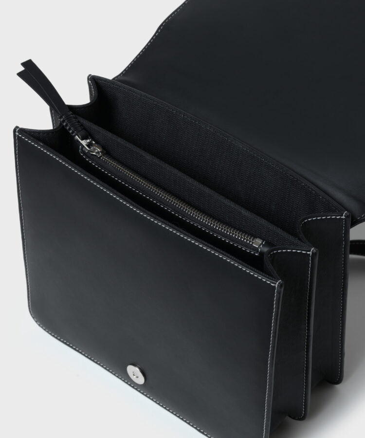 Bag Black Smooth Leather - Callista