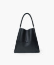 Slim M Tote in Black Grained Leather