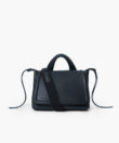 Medium Top Handle Bag in Black Grained Leather