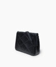 Flap Bag in Black Smooth Leather