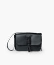 Braided Bag in Black Smooth Leather