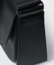 Braided Bag in Black Smooth Leather