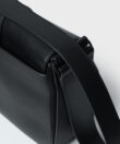 Braided Bag in Black Smooth Leather