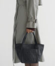 Cleo Bag in Black Grained Leather