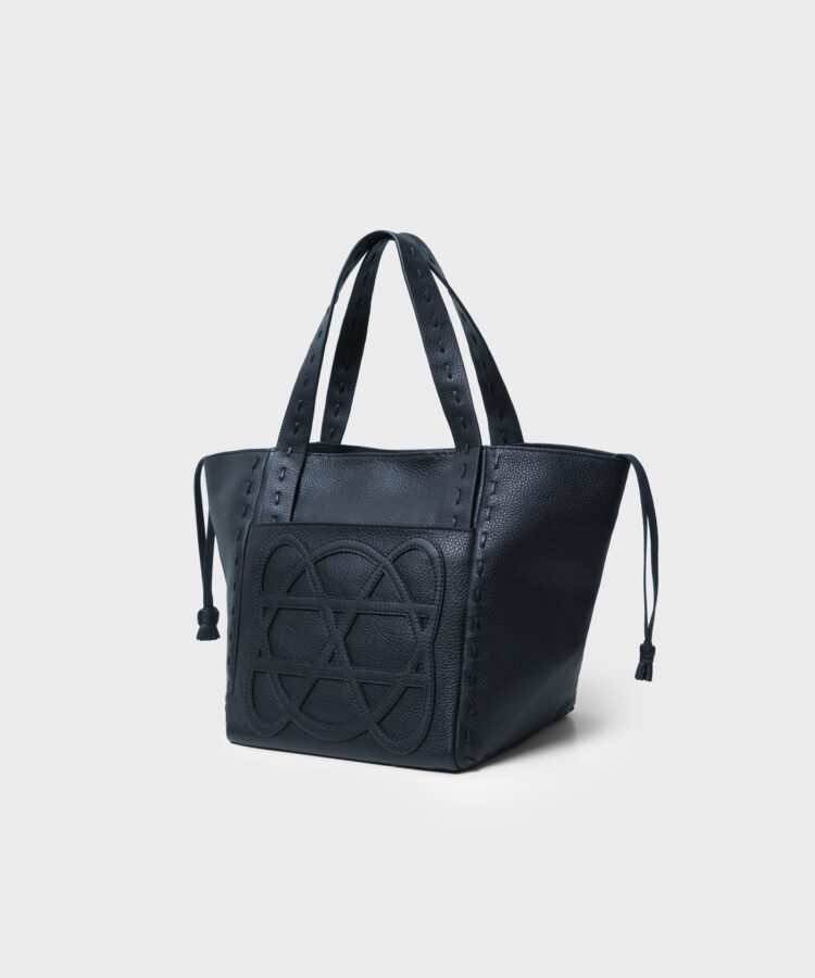 Cleo Bag in Black Grained Leather