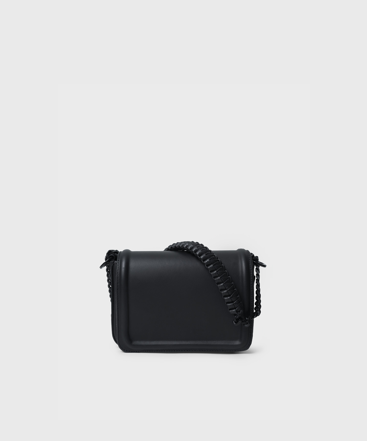 Mini Box Bag 23 in Black Smooth Leather - Callista