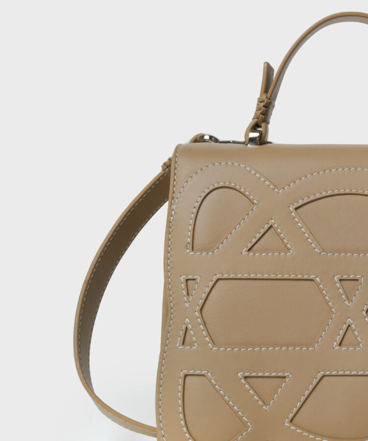 Mini Pandora Bag in Latte Smooth Leather