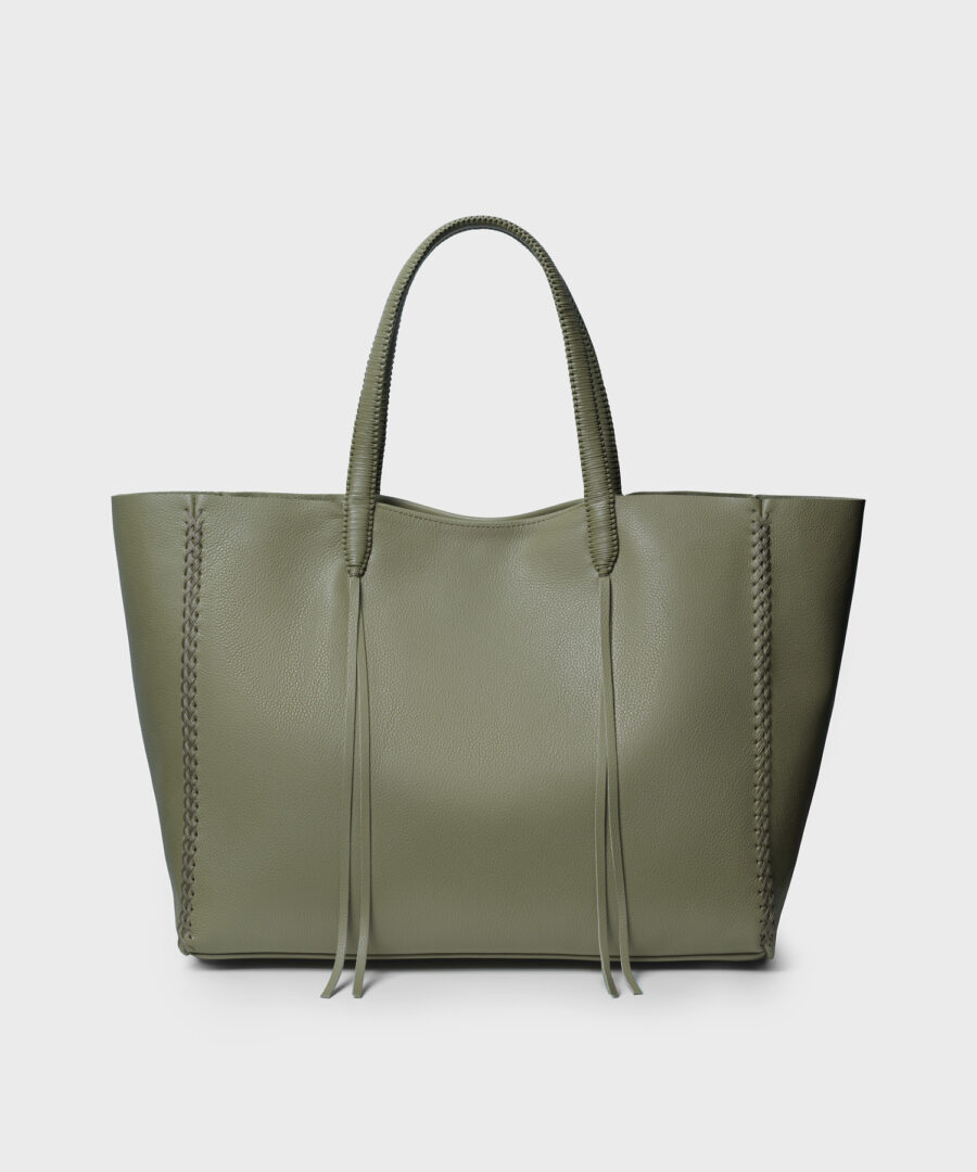 Tote in Kiwi Grained Leather