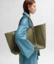 Tote in Kiwi Grained Leather