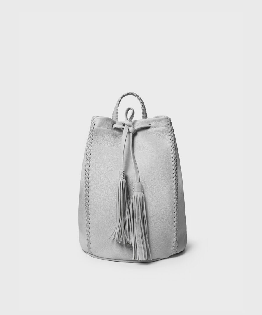 Backpack in Stone Grained Leather