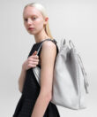 Backpack in Stone Grained Leather