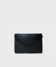 Maxi Pochette in Black Grained Leather
