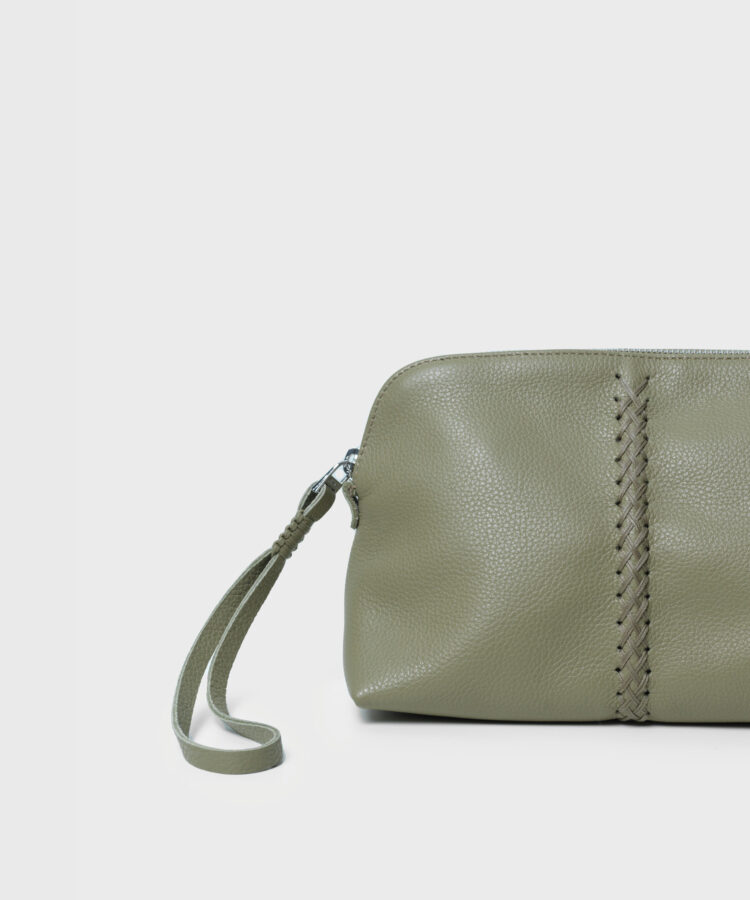 Maxi Vanity Case in Kiwi Grained Leather