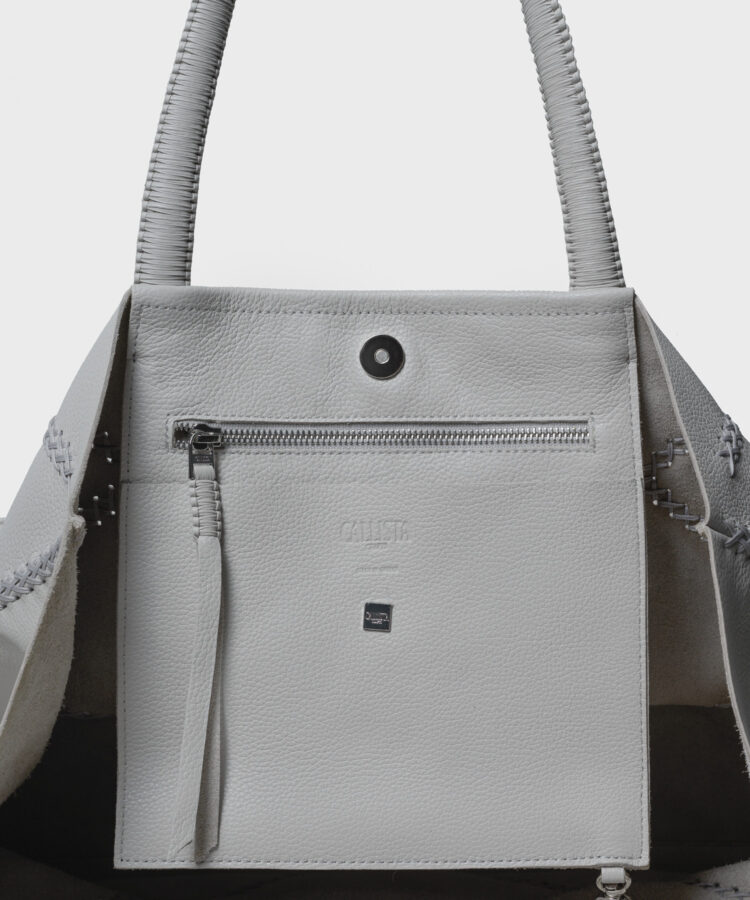 Cross Tote in Stone Grained Leather