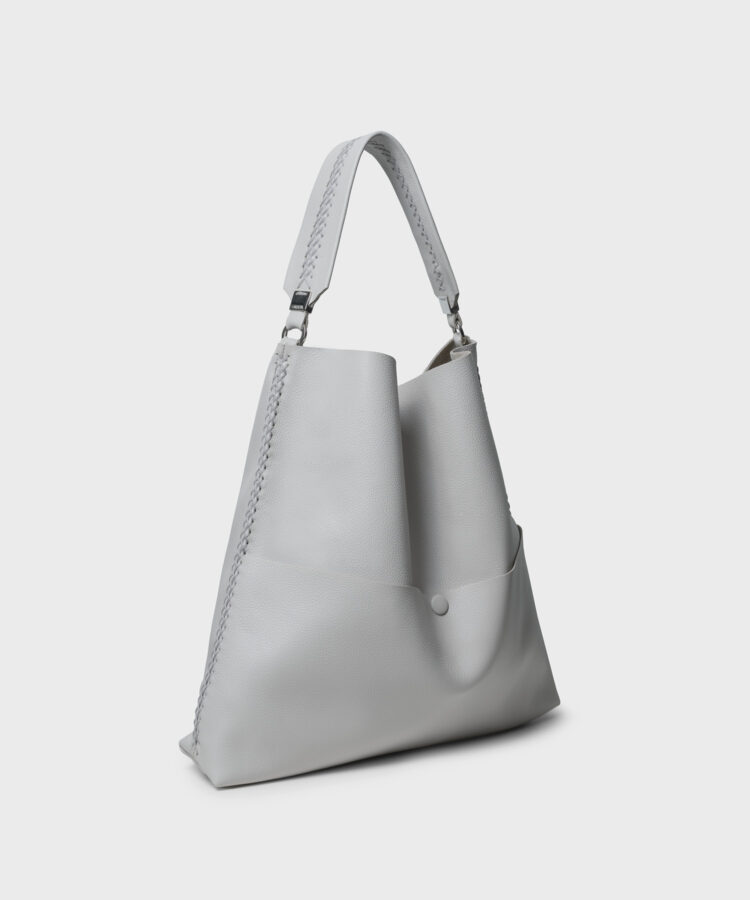 Slim Tote in Stone Grained Leather