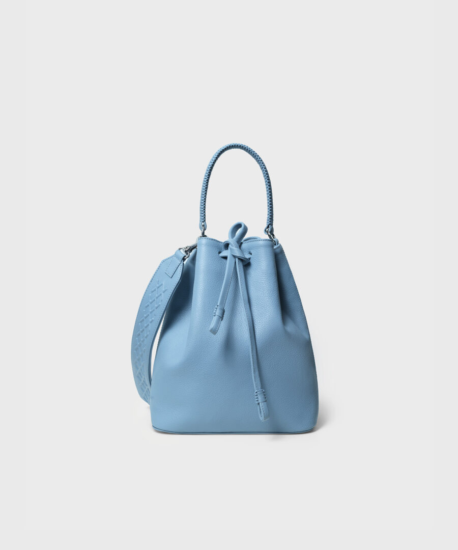 Bucket Bag in Sky Grained Leather