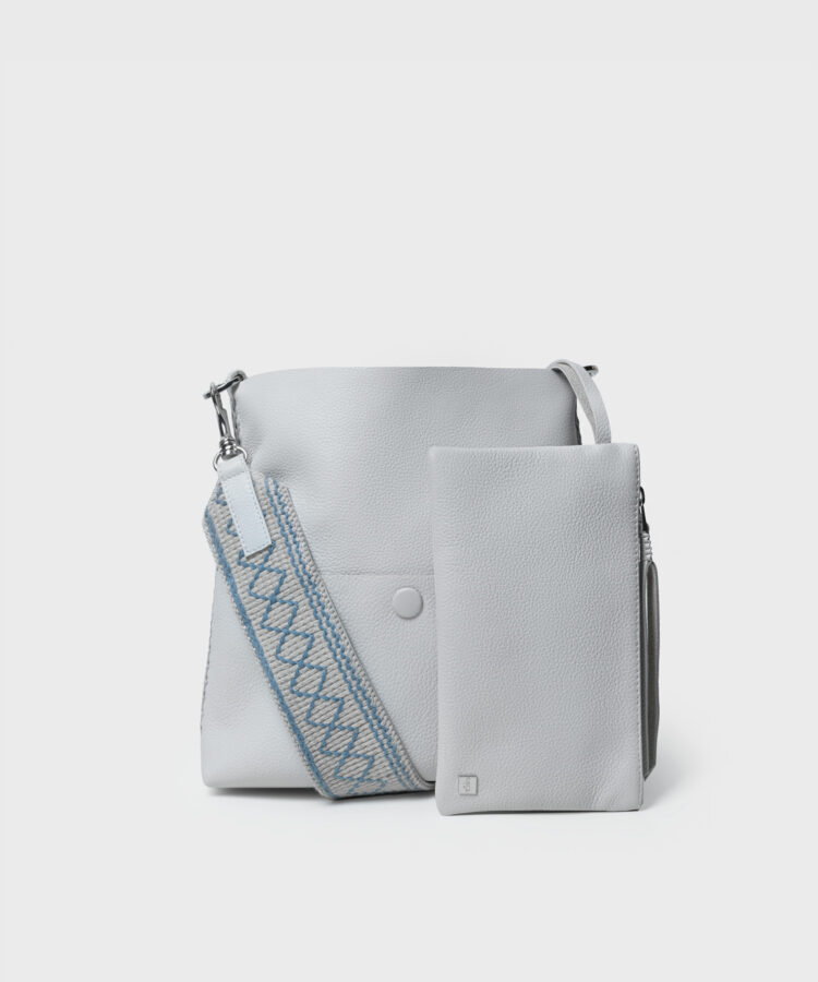 Slim Messenger Marquise in Stone Grained Leather