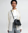 Mini City Bag in Black Grained Leather