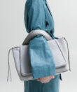 Top Handle Bag in Stone Grained Leather