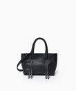 Micro Tote in Black Grained Leather
