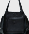Ara Medium Tote in Black Grained Leather