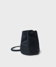 Pouch Bag in Black Smooth Leather