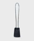 Pouch Bag in Black Smooth Leather