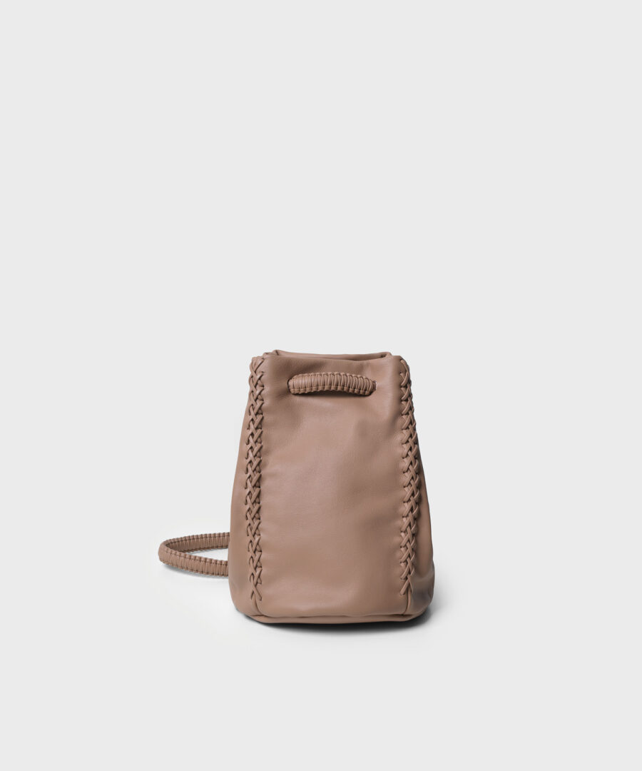 Pouch Bag in Mocca Smooth Leather