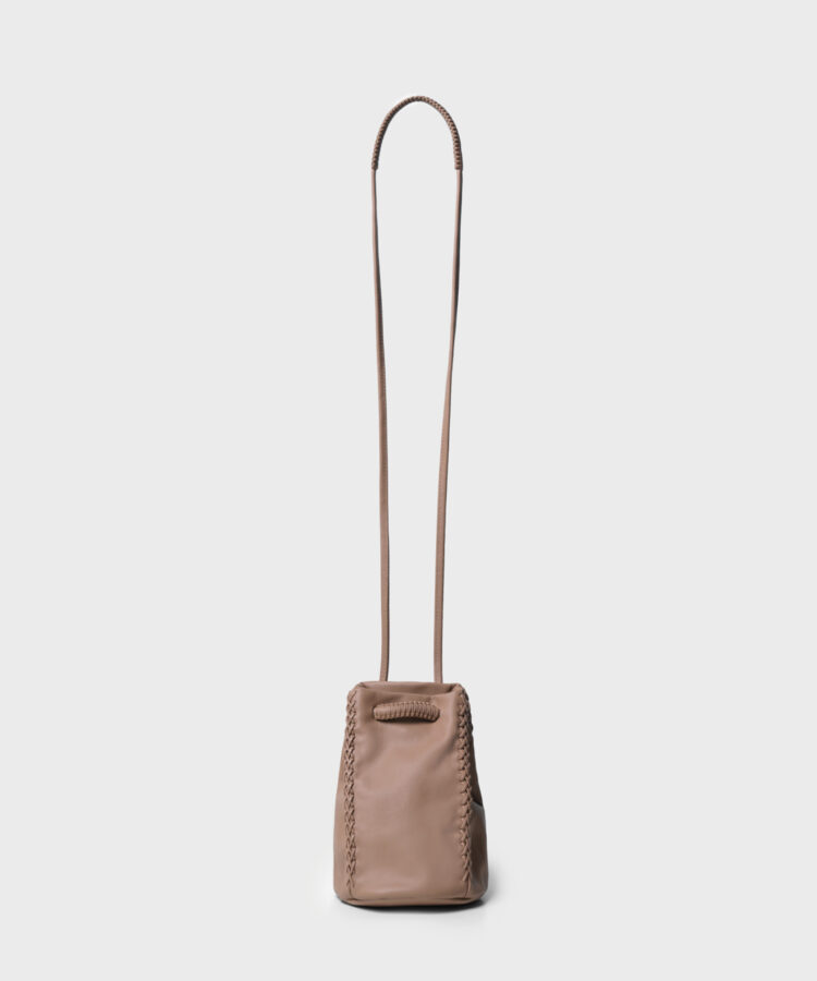 Pouch Bag in Mocca Smooth Leather