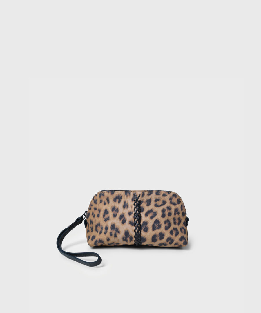 Vanity Case in Leopard Print Leather
