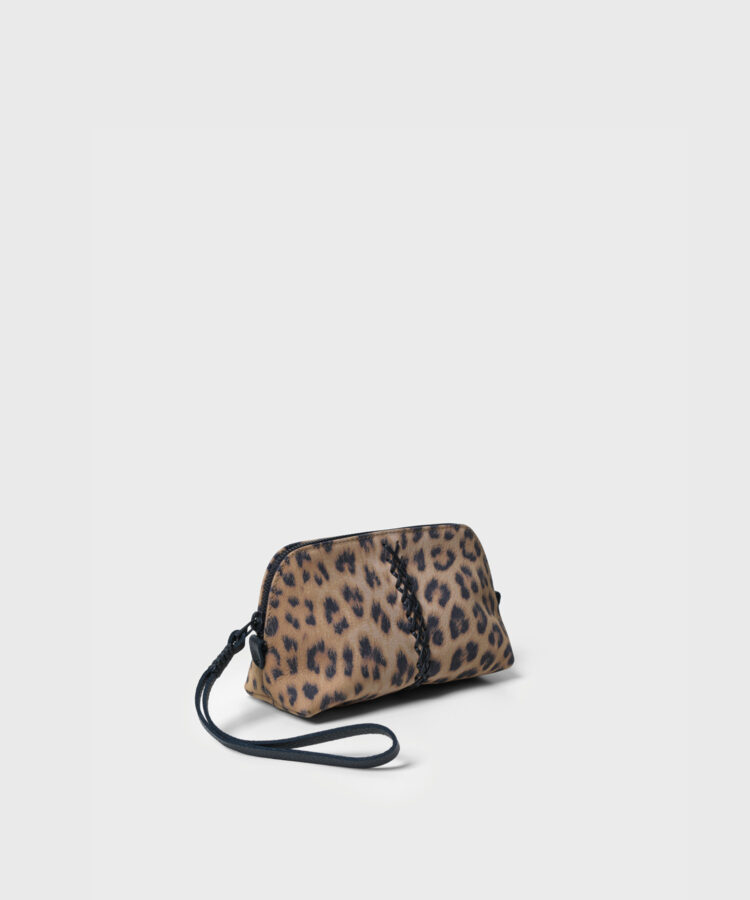 Vanity Case in Leopard Print Leather